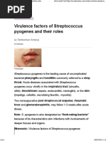 Virulence Factors of Streptococcus Pyogenes