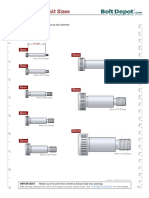 Metric Shoulder Bolt Size Chart