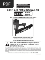 6 in 1 Air Framing Nailer: Set Up and Operating Instructions