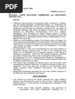 G.R. No. L-51182 July 5, 1983 Helmut DOSCH, Petitioner, National Labor Relations Commission and Northwest Airlines, Inc., Facts