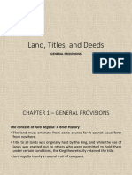 Land, Titles, and Deeds: General Provisions