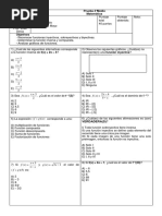 Evaluacion de Matematica 4°medio A Clasificacion de Funcion