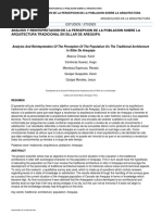 Analisis y Reintepretacion de La Percepcion de La Poblacion Sobre La Arquitectura