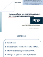 Elaboración de Las Cuentas Nacionales Del Perú y Requerimientos Ocde