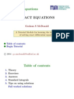 Exact Differential Equations