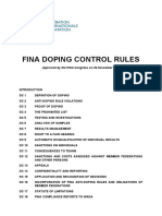 18 FINA Doping Control Rules