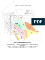 Provincias Geológicas de Bolivia