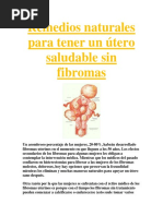 Remedios Naturales para Tener Un Útero Saludable Sin Fibromas