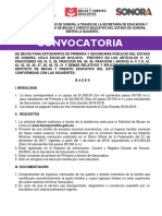 Convocatoria Becas Estado de Sonora 2018-2019