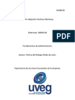 Importancia de Las Areas Funcionales de La Empresa. Alejandro Pacheco