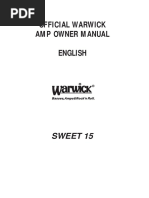 Warwick Sweet 15 Manuel Utilisateur en 26792 PDF