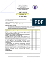 Cot - Rating Sheet