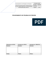 Procedimiento de Pruebas de Presion