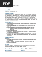 Unit Title Lesson: Lesson Title:: Lessons Adapted From YPAR