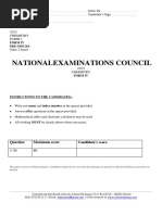 Nationalexaminations Council: Form Iv Pre-Mocks