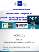 Curso de Capacitación: "Electricistas Categoría III" para La Ley de Seguridad Eléctrica de La Provincia de Córdoba