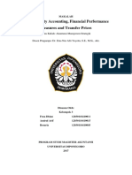 Responsibility Accounting, Financial Performance Measures and Transfer Prices