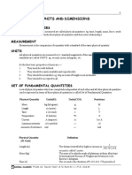 Units and Dimensions: Physical Quantities