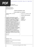 United States District Court Central District of California: Answer (Corrected) of Greg Diamond, Albert v. Williams 1