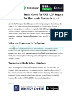 Transistors Study Notes For RRB Alp Stage 2 Part B For Electronic Mechanic 2018 PDF