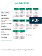 ILG School Calendar 2018/2019: September 2018 October 2018 November 2018 December 2018