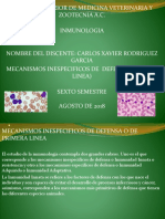 Mecanismos Inespecificos de Defensa. Inmunologia