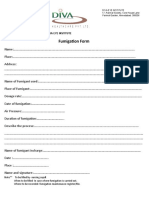 Fumigation Form