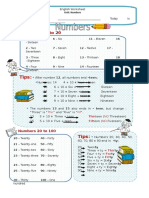 Mix of Numbers Pronunciation Exercises Phonics - 11645