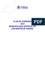 Plan de Gobierno 2019 Municipalidad Distrital de San Martin de Porres