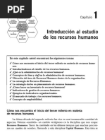 CAPITULO 1 Introducciòn Al Estudio de Los Recursos Humanos