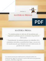 Unidad 3 Materia Prima