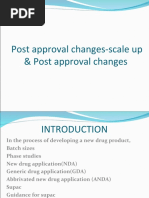 Post Approval Changes-Scale Up & Post Approval Changes