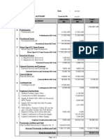 Statement of Final Account Description Omissions Additions Totals BD BD BD