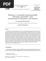 Pathways To Successful Entrepreneurship: Parenting, Personality, Early Entrepreneurial Competence, and Interests