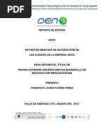 Estudio de Mercado de Satisfacción de Los Clientes en La Empresa Arvic