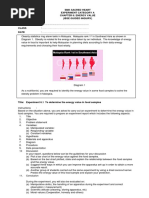 SMK Sacred Heart Experiment Category A Chapter 6: Energy Value (Ibse Guided Inquiry) Name Class Date