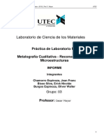 Metalografía Cualitativa - Reconocimiento de Microestructuras 