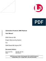 Automation Products: EMS Platinum User Manual: EMS Platinum ME, Engine Manoeuvring System For: MAN Diesel ME-Engine FPP