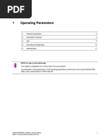 1 Operating Parameters: NOTE For User On The Online Help