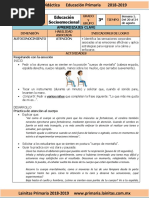 Agosto - 3er Grado Educación Socioemocional (2018-2019)