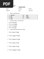 English Test: Escuela Santa Rita de Casia Creciendo en Comunidad