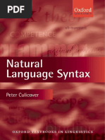 Culicover - Natural Language Syntax PDF