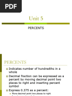 Unit 5: Percents