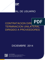 MANUAL PARA PROVEEDORES Contratación Directa y Terminación Unilateral