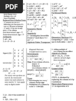 Linear Algebra Cheat Sheet