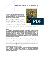 Advocaciones Marianas Con Énfasis en La Educación de Nuestra Señora Del Perpetuo Socorro