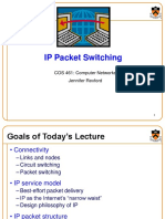 IP Packet Switching: COS 461: Computer Networks Jennifer Rexford