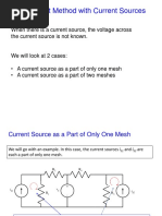 Mesh Current Method With Current Sources Present