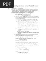 Lecture V: Finish Single Investments and Start Multiple Investment