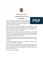 Resolución No. 08-2018 Emitida Por El Pleno de La CNJ